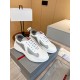 Prada America's Cup Sneakers in White Rubber and Bike Fabric