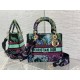 Dior Lady D-Lite Medium Bag In Blue Toile de Jouy Voyage Embroidery