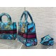 Dior Lady D-Lite Medium Bag In Multicolor Toile de Jouy Voyage Embroidery