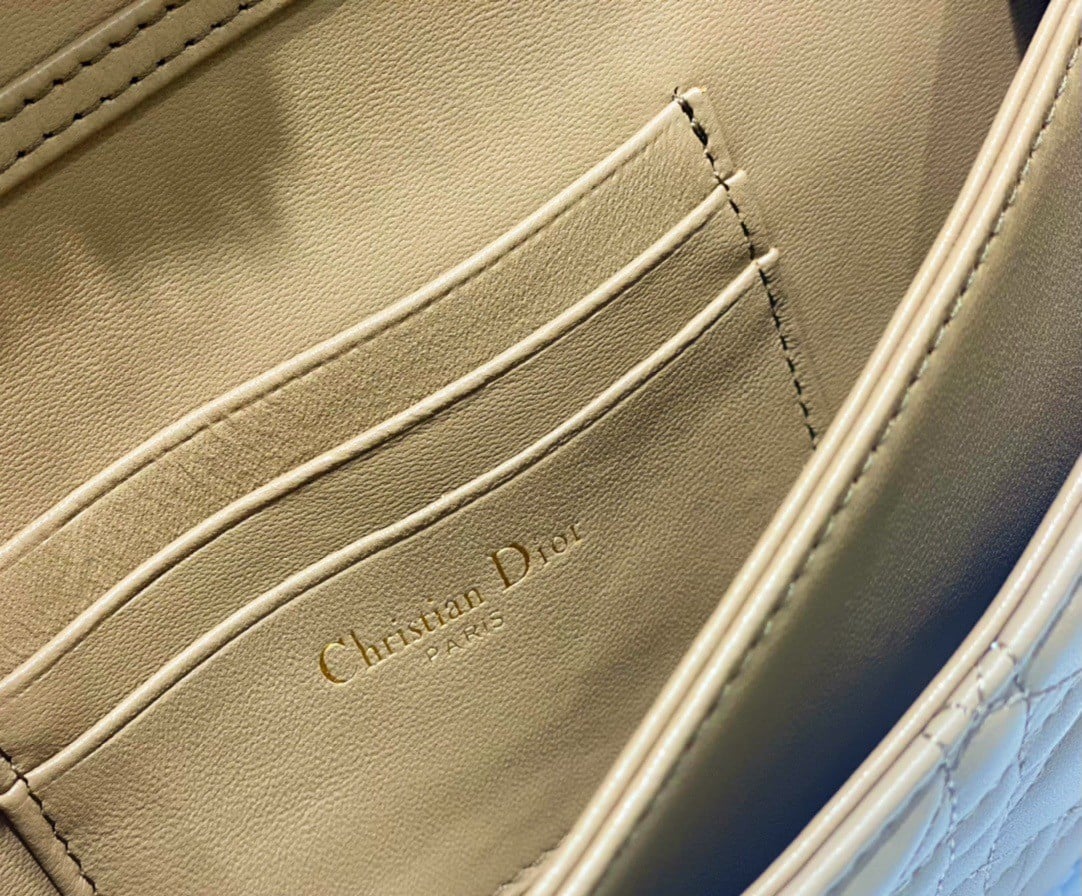 Dior Miss Dior Mini Bag In Beige Cannage Lambskin