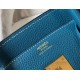 Hermes Birkin 30 Bag in Blue Jean Clemence Leather with GHW