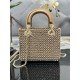 Dior Lady Dior Mini Chain Bag in Square with Strass and Beads