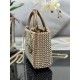 Dior Lady Dior Mini Chain Bag in Square with Strass and Beads