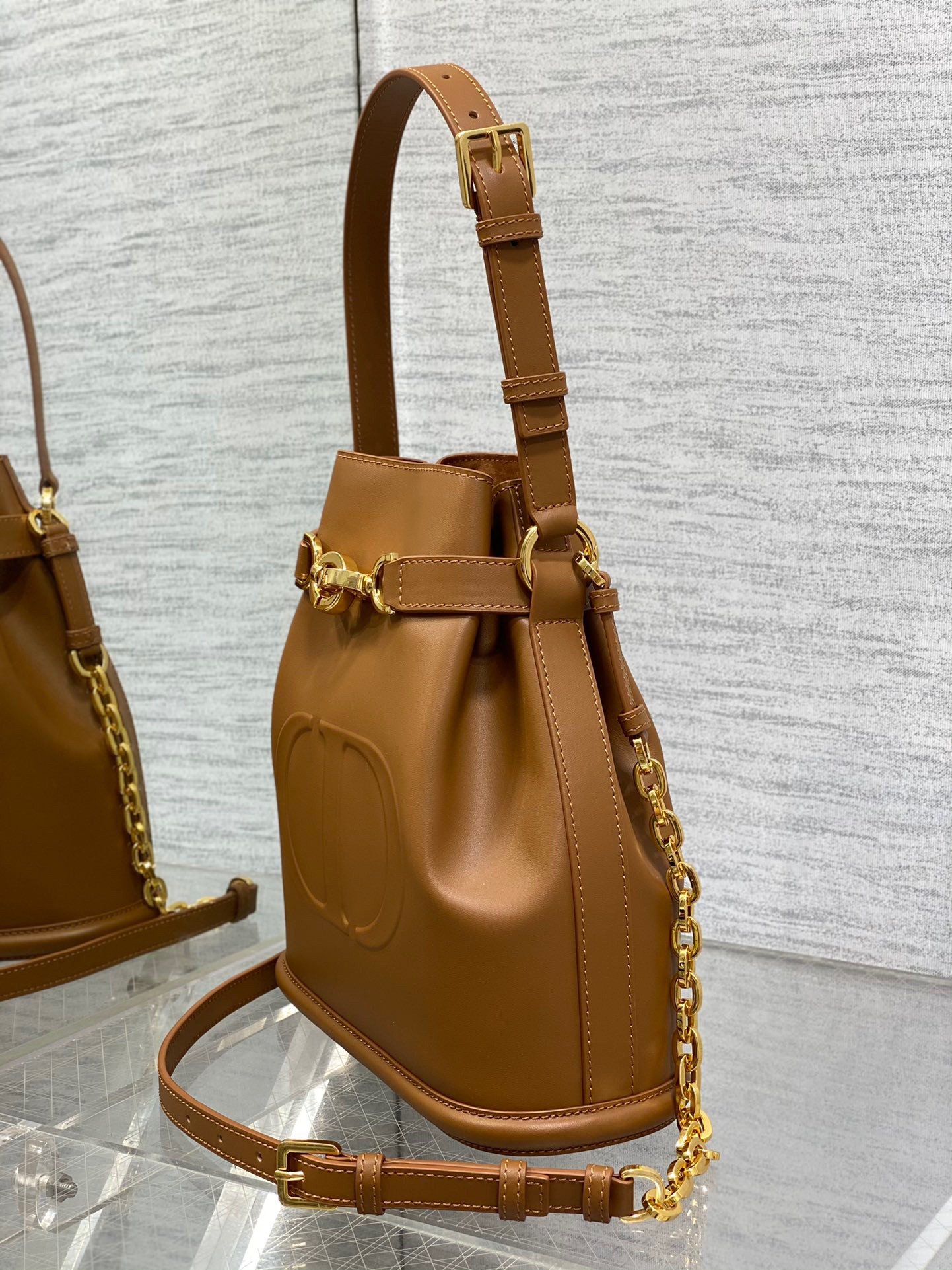 Dior C'est Medium Bag in Brown Saddle Calfskin