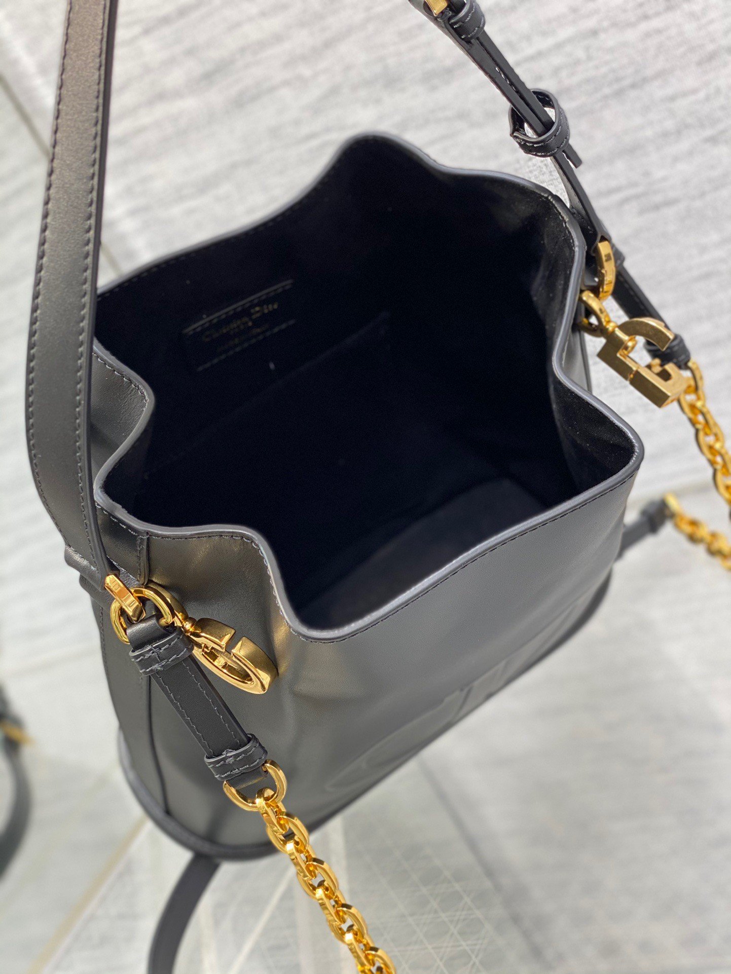 Dior C'est Medium Bag in Black Saddle Calfskin