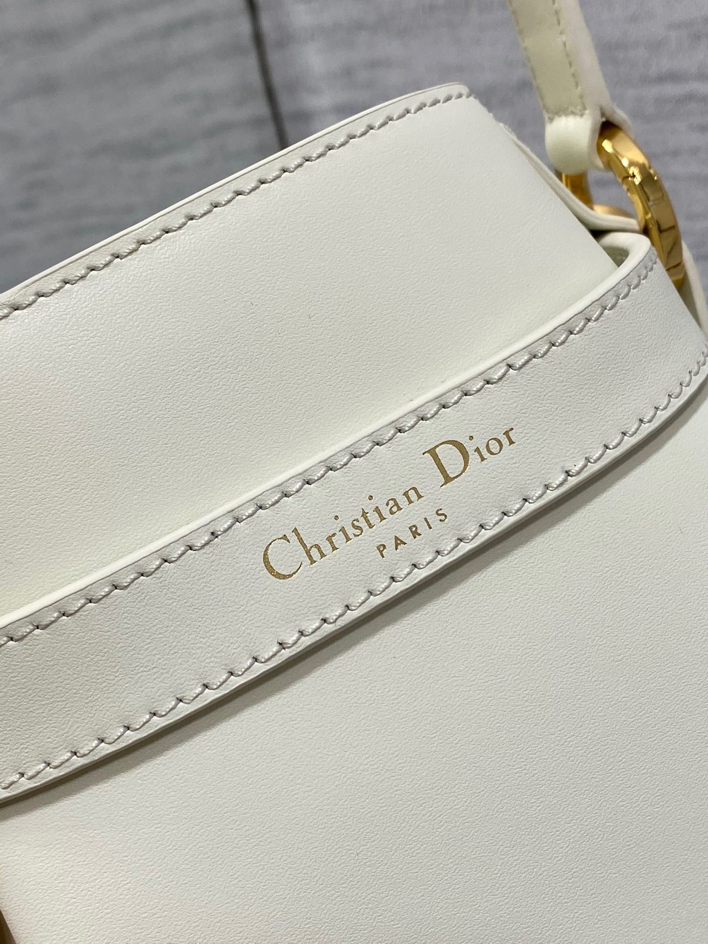 Dior C'est Medium Bag in White Saddle Calfskin