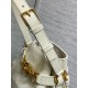 Dior C'est Medium Bag in White Saddle Calfskin