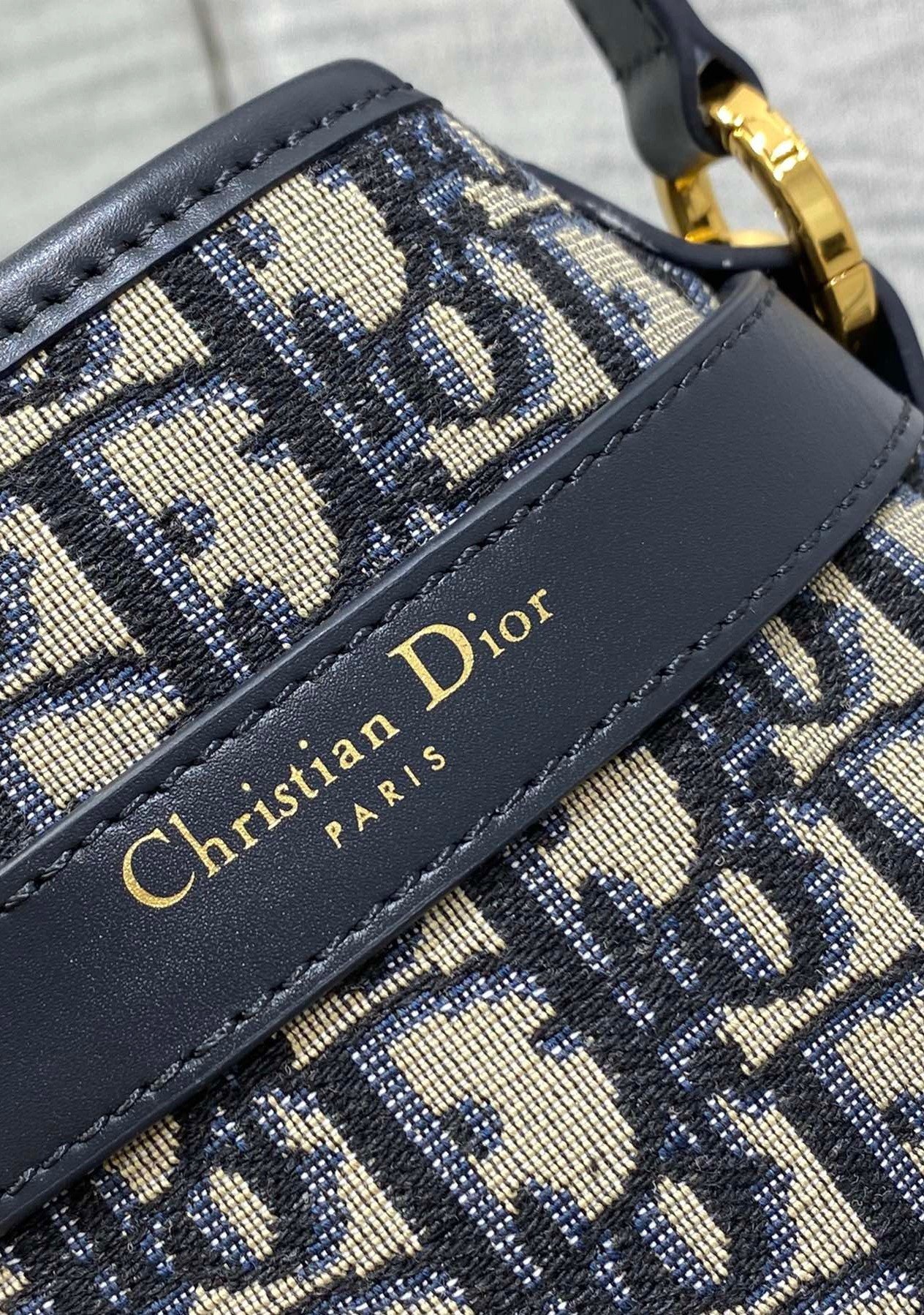 Dior C'est Medium Bag in Blue Oblique Jacquard