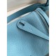 Hermes Lindy 26 Handmade Bag In Blue Atoll Clemence Leather