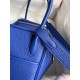 Hermes Lindy 26 Handmade Bag In Blue Electric Clemence Leather