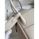 Hermes Lindy 26 Handmade Bag In Craie Clemence Leather