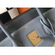 Hermes Birkin 30 Bag in Blue Lin Clemence Leather with GHW