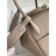 Hermes Lindy 26 Handmade Bag In Gris Asphalt Clemence Leather