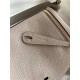 Hermes Lindy 26 Handmade Bag In Gris Asphalt Clemence Leather