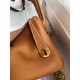 Hermes Lindy 26 Handmade Bag In Gold Clemence Leather