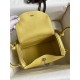 Hermes Lindy 26 Handmade Bag In Jaune Poussin Clemence Leather