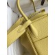 Hermes Lindy 26 Handmade Bag In Jaune Poussin Clemence Leather