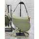 Dior Saddle Bag with Strap in Ethereal Green Grained Calfskin