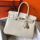 Hermes Birkin 30 Bag in Beton Clemence Leather with GHW