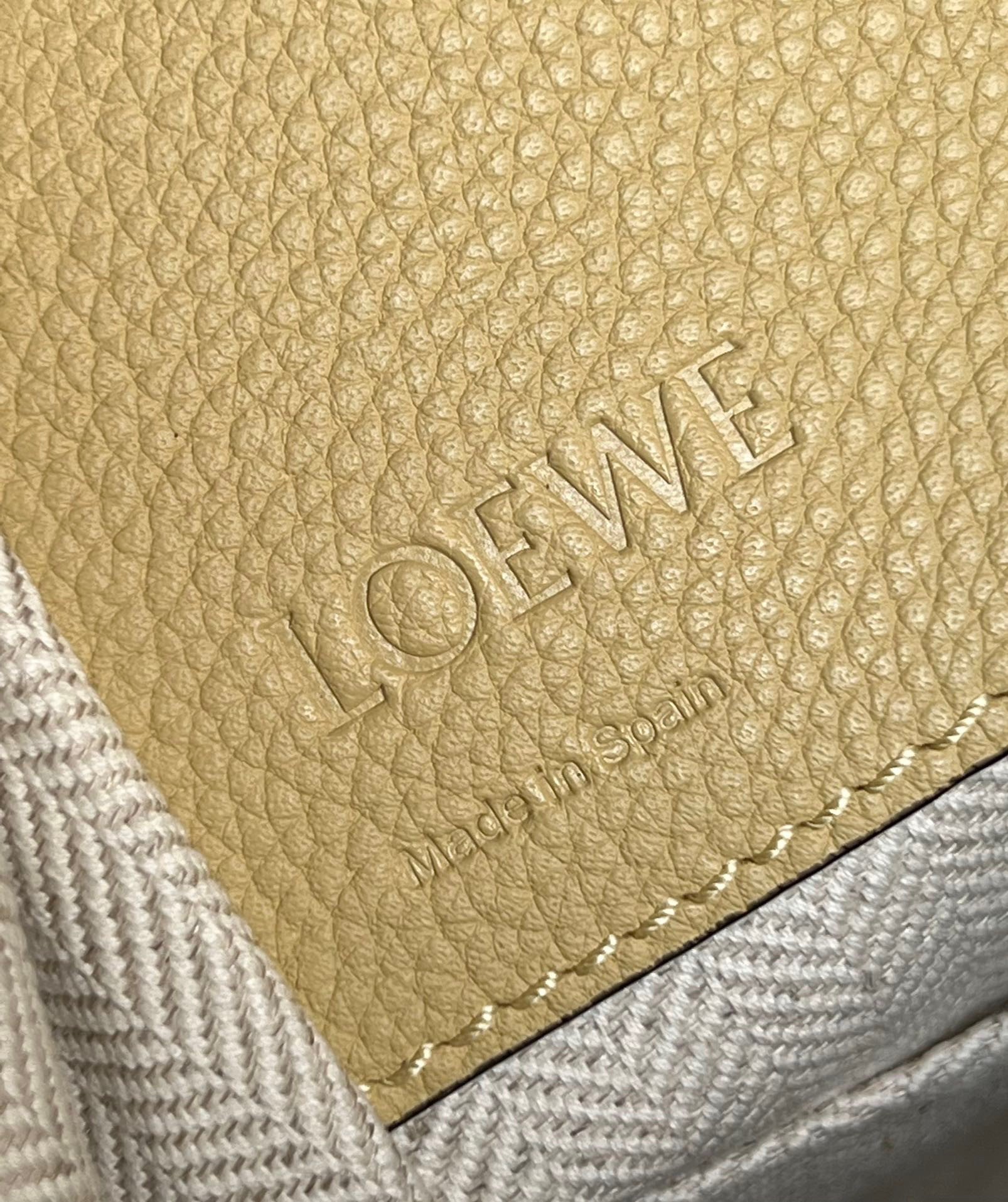 Loewe Compact Hammock Bag in Dark Butter Grained Calfskin