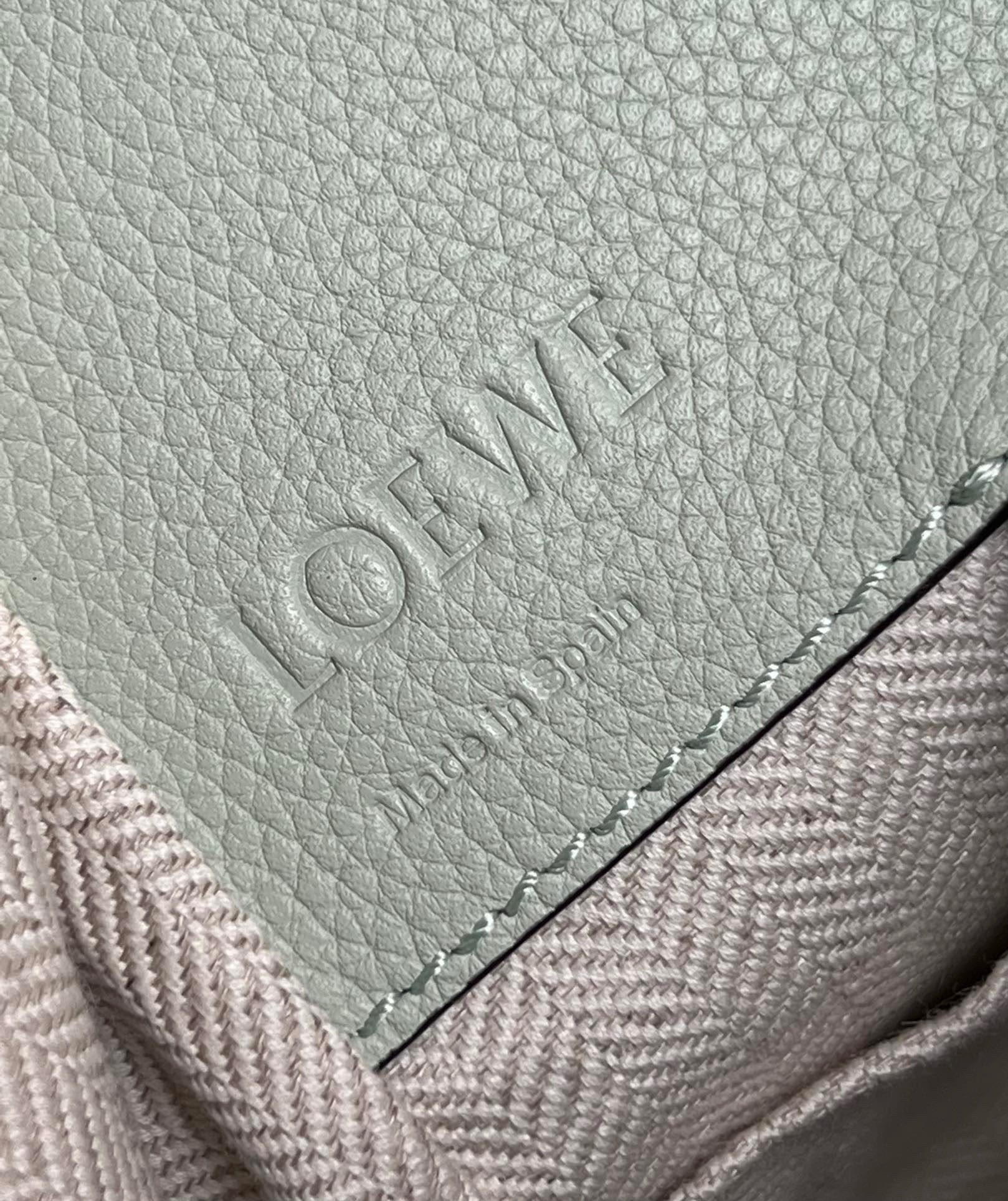 Loewe Compact Hammock Bag in Light Celadon Grained Calfskin