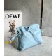 Loewe Flamenco Clutch Bag In Dusty Blue Calfskin