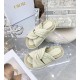 Dior Dtwist Slides In White Cannage Lambskin