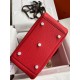 Hermes Lindy 26 Handmade Bag In Red Clemence Leather