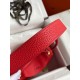 Hermes Lindy 26 Handmade Bag In Red Clemence Leather