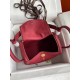 Hermes Lindy 26 Handmade Bag In Ruby Clemence Leather