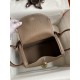 Hermes Lindy 26 Handmade Bag In Taupe Clemence Leather