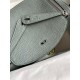 Hermes Lindy 26 Handmade Bag In Vert Amande Clemence Leather