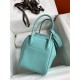 Hermes Lindy 26 Handmade Bag In Blue Atoll Swift Calfskin