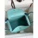 Hermes Lindy 26 Handmade Bag In Blue Atoll Swift Calfskin