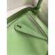 Hermes Lindy 26 Handmade Bag In Vert Cypres Swift Calfskin