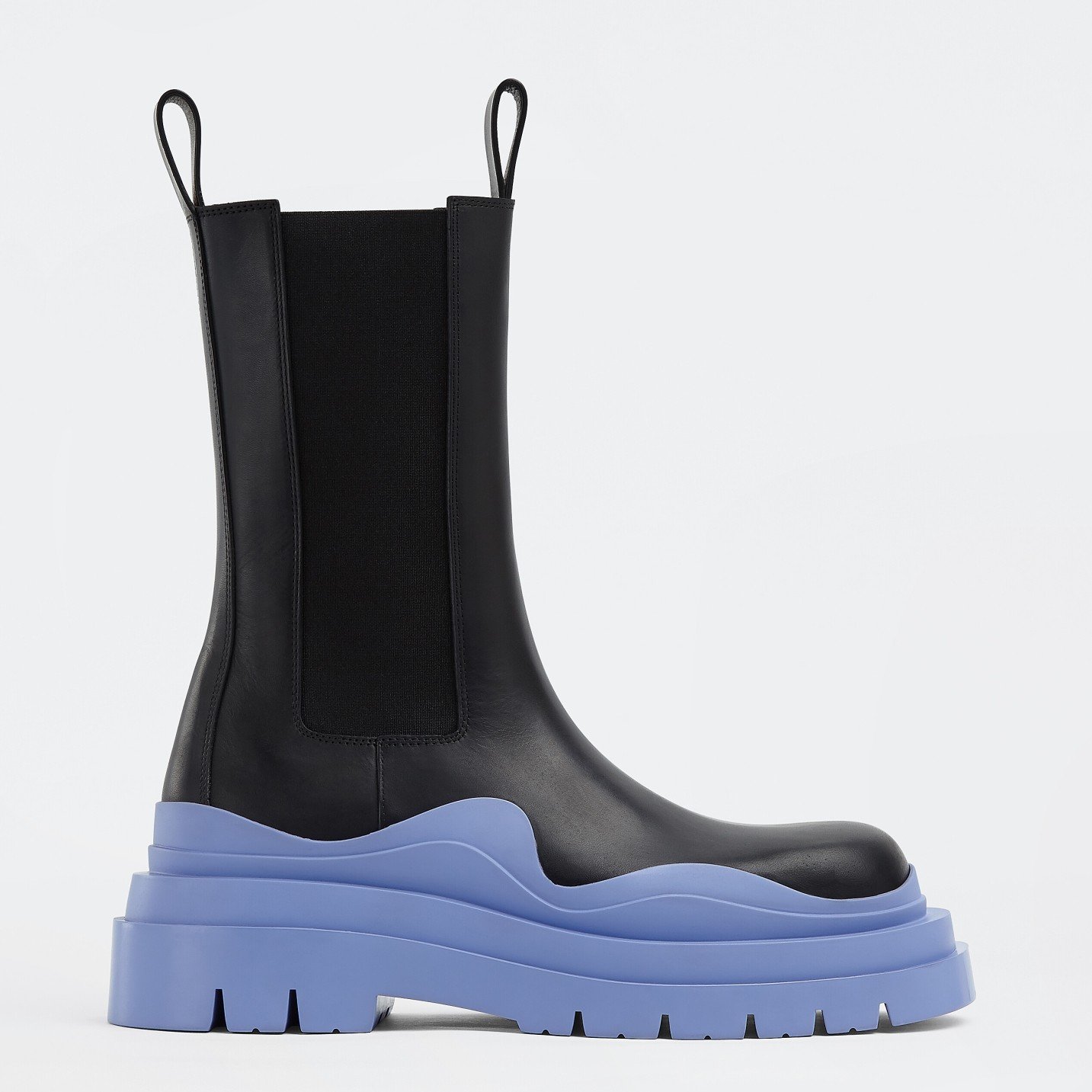 Bottega Veneta BV Tire Chelsea Boots with Blue Outsole