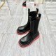 Bottega Veneta BV Tire Chelsea Boots with Red Outsole