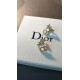 Dior Clair D Lune Earrings In Gold-Finish Metal and White Crystals