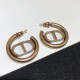 Dior 30 Montaigne Hoop Earrings In Antique Gold-Finish Metal