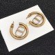 Dior 30 Montaigne Hoop Earrings In Antique Gold-Finish Metal