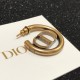 Dior 30 Montaigne Hoop Earrings In Antique Gold-Finish Metal