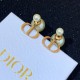 Dior Tribales Earrings In Antique Gold-Finish Metal and White Resin Pearls