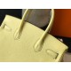 Hermes Birkin 30 Bag in Jaune Poussin Clemence Leather with GHW