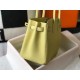 Hermes Birkin 30 Bag in Jaune Poussin Clemence Leather with GHW