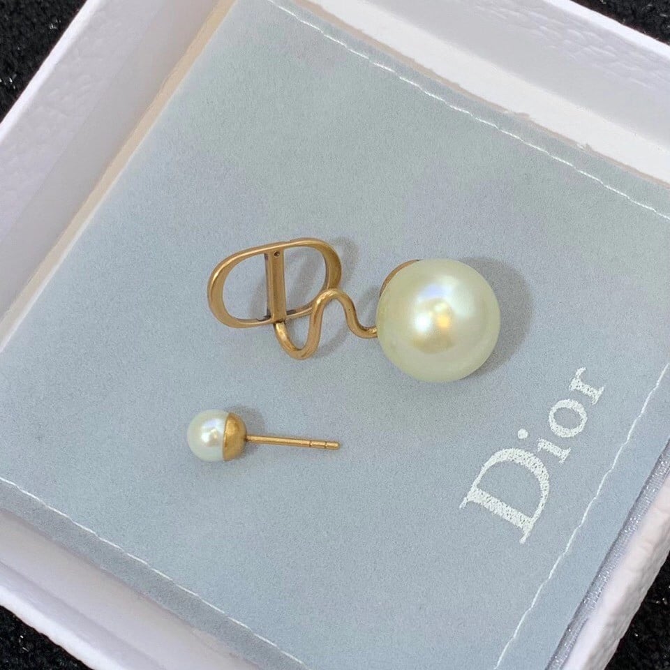 Dior Tribales Ear Jewelry In Antique Gold-Finish Metal and Pearls