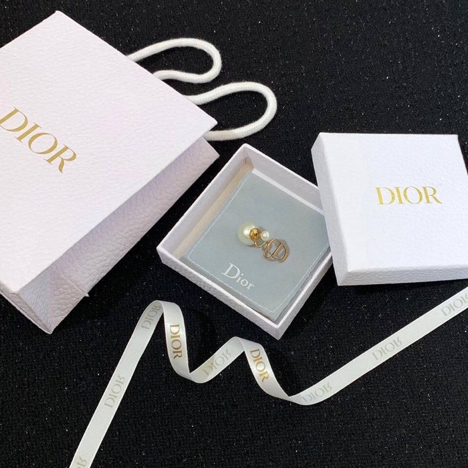 Dior Tribales Ear Jewelry In Antique Gold-Finish Metal and Pearls