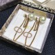 Dior Tribales CD Earrings In Antique Gold-Finish Metal and Pearls