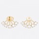 Dior Tribales Earrings In Gold Metal Pearls and Crystals