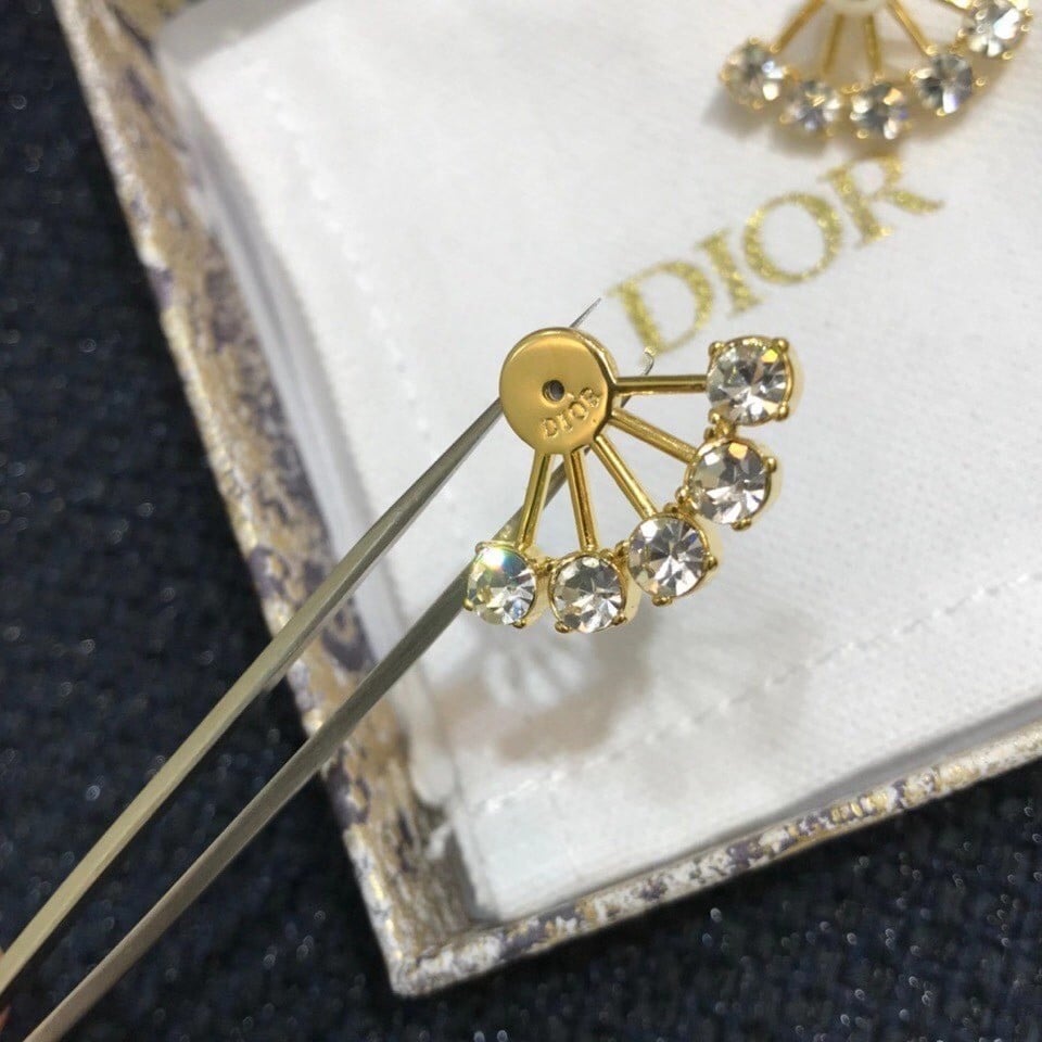 Dior Tribales Earrings In Gold Metal Pearls and Crystals