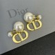 Dior Tribales Earrings in Metal and White Pearls with Rani Pink Lacquer